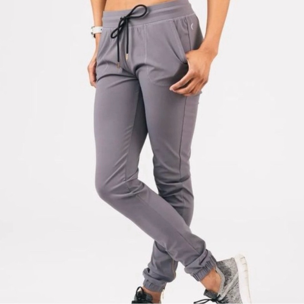 Zyia Active Dark Gray Peak Zipper Jogger Workout Running Lounge Size Xxl Long